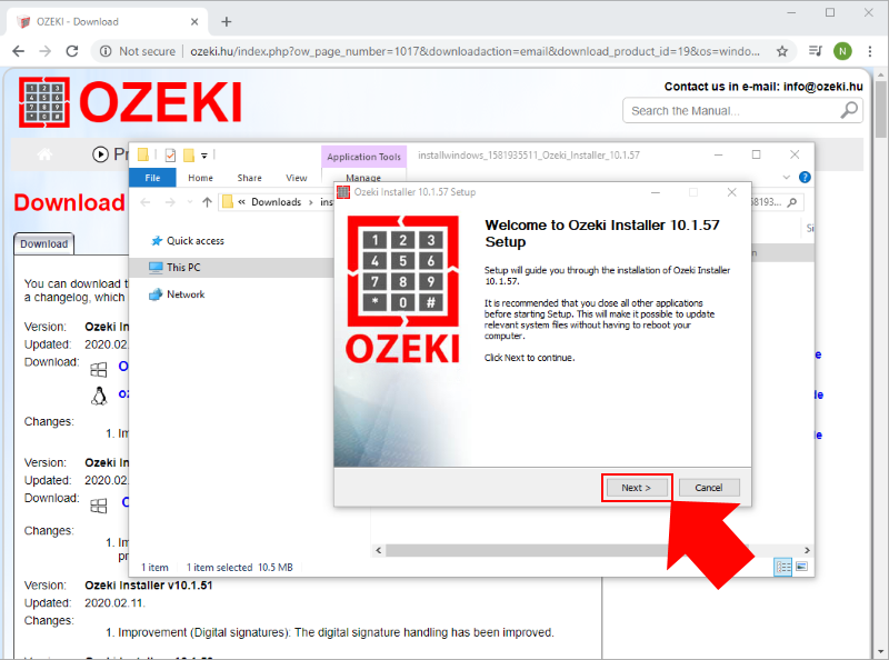welcome to ozeki installer