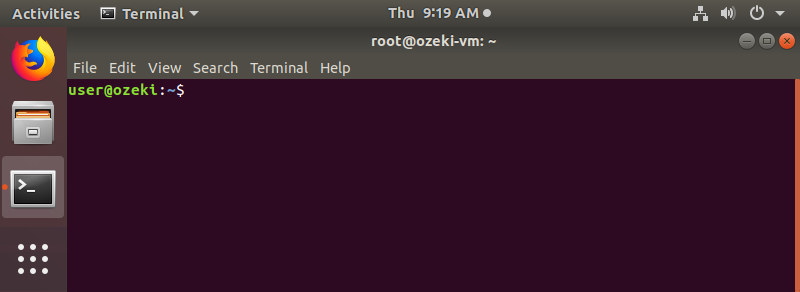 open a terminal