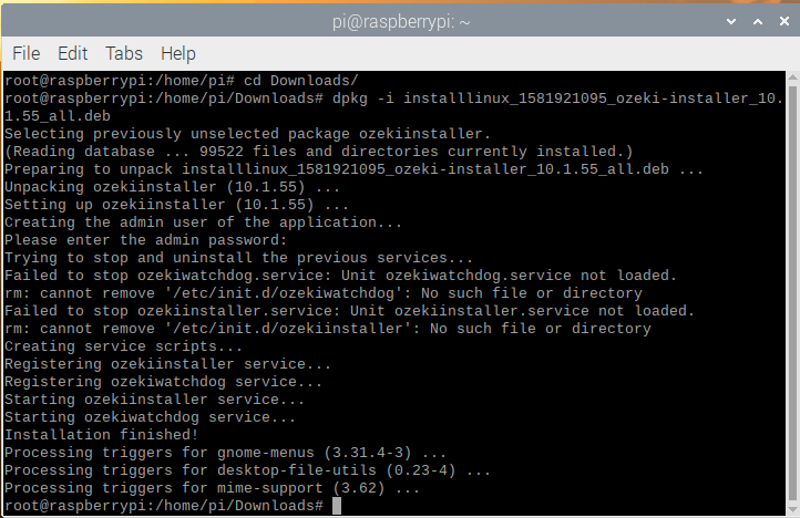 install ozeki installer
