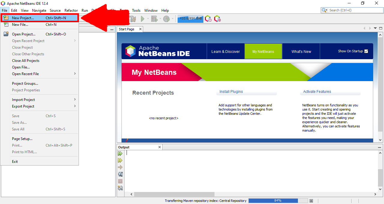 create new project