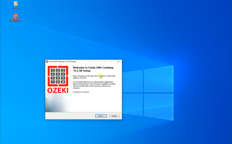 install ozeki sms gateway