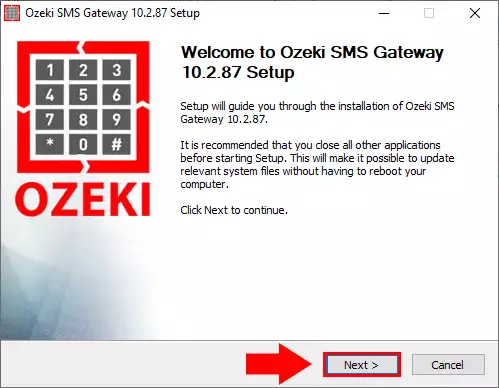 install ozeki sms gateway