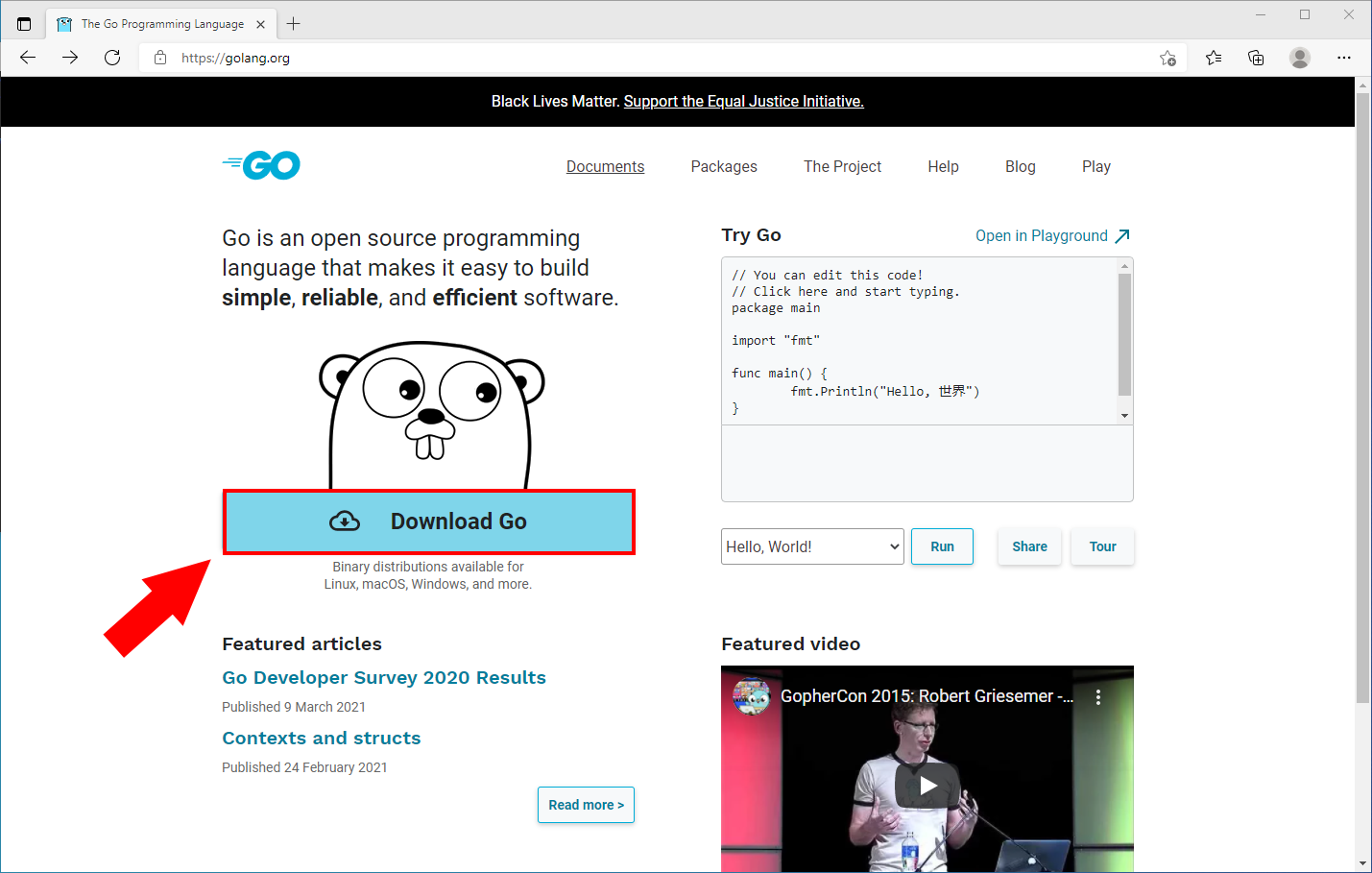 how to download go