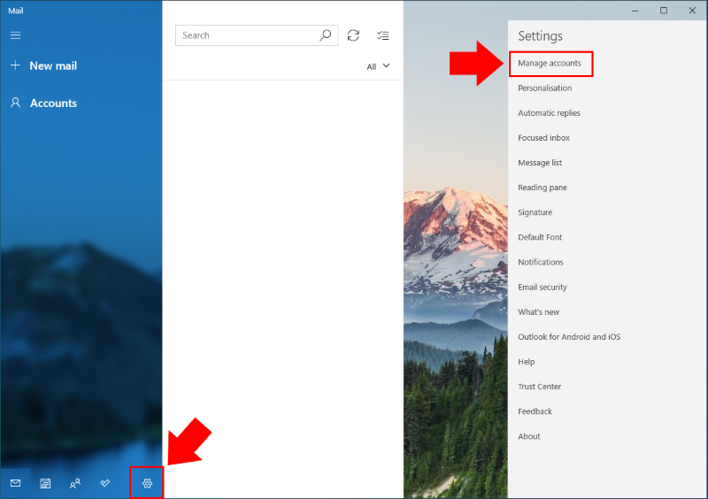 open windows mail