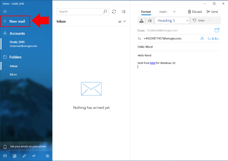 send test email