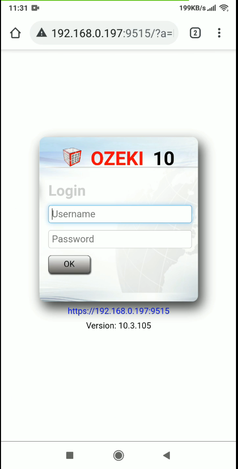 sms gateway gui started