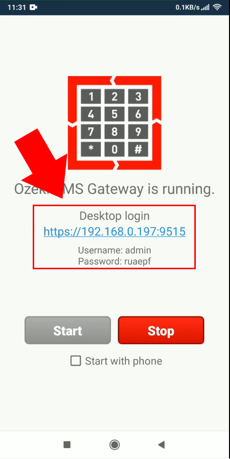 sms gateway started
