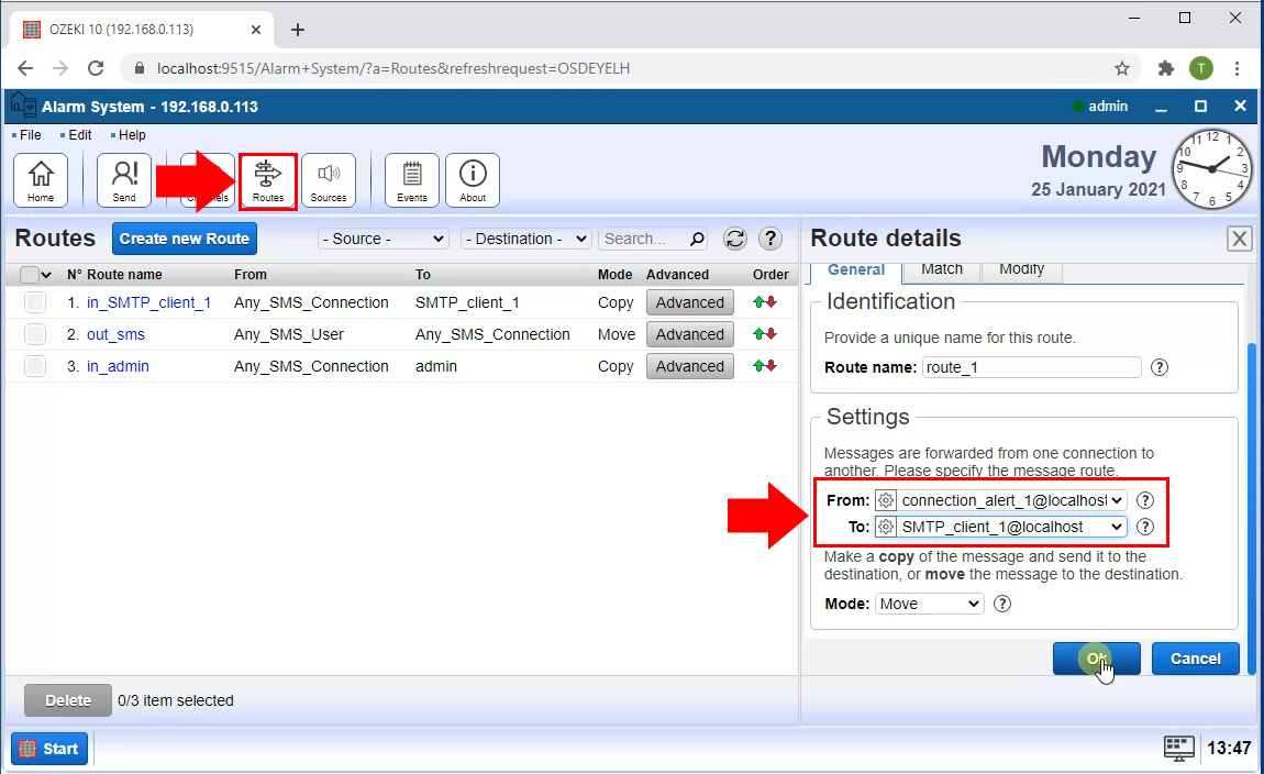 add new route for alarm