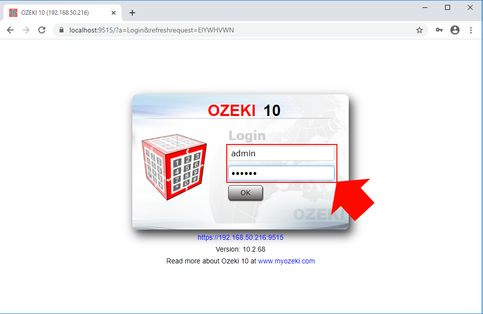 login to ozeki ten