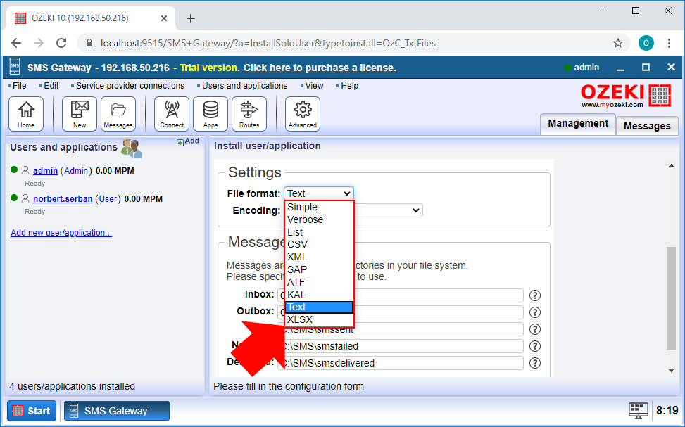 file formats for txt file connection