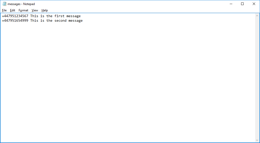outbox folder with the message file