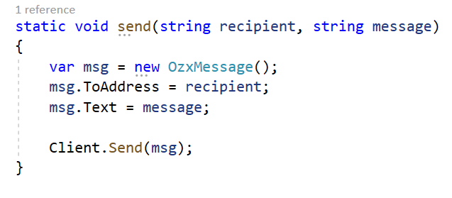 How to send an SMS text message from C#
