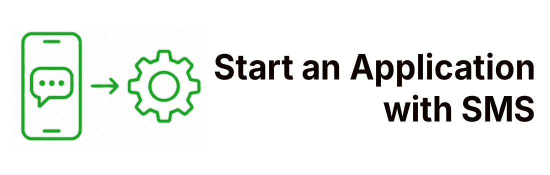 Start an application with SMS poster image
