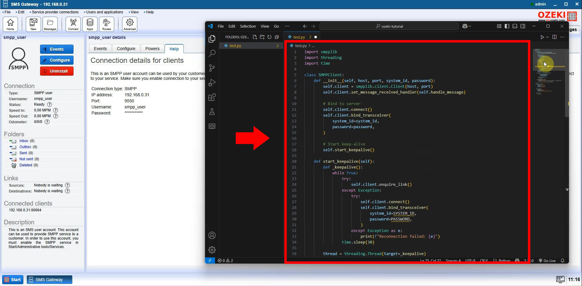 Paste the Python code