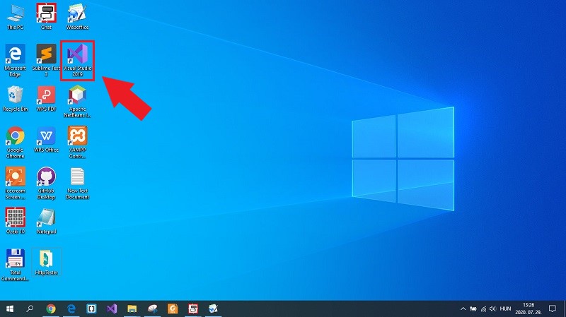 open visual studio