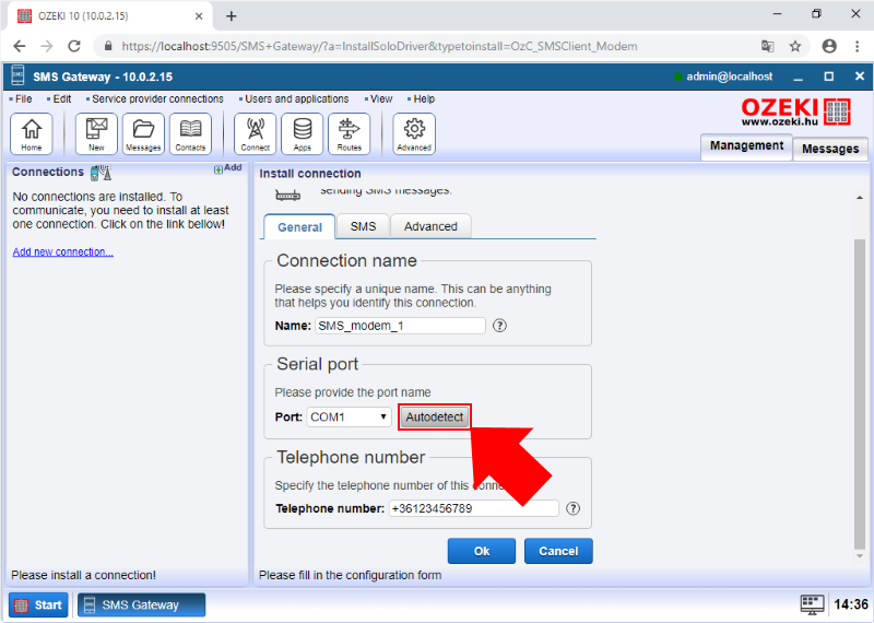 autodetect the connected port