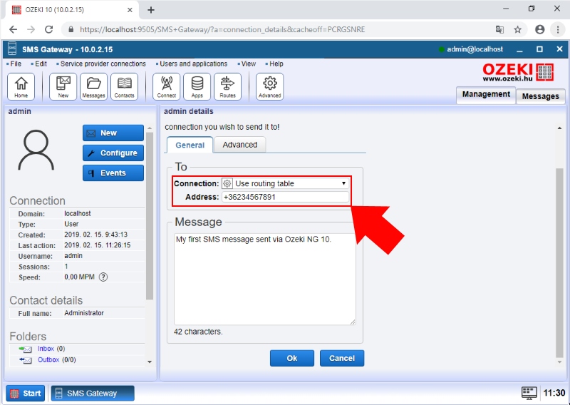 message composer in sms gateway