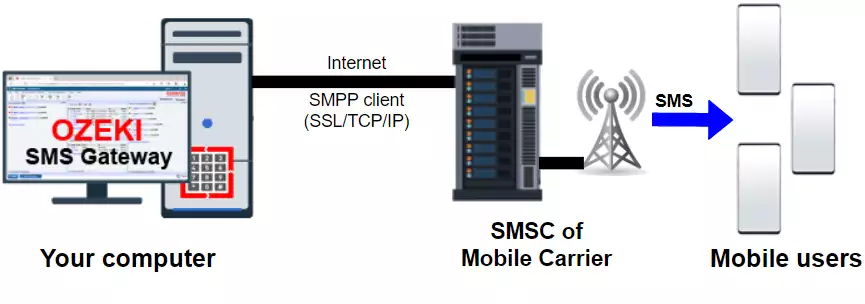 direct connection to the smsc over smpp