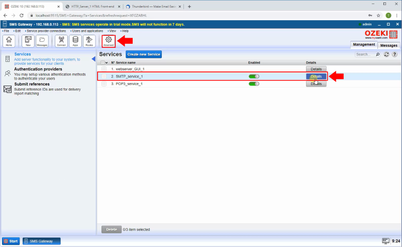 smtp server details