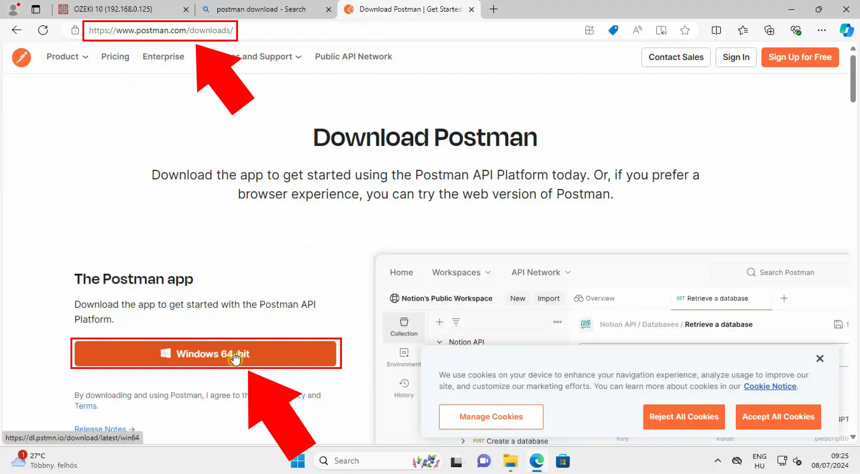 Download Postman installer