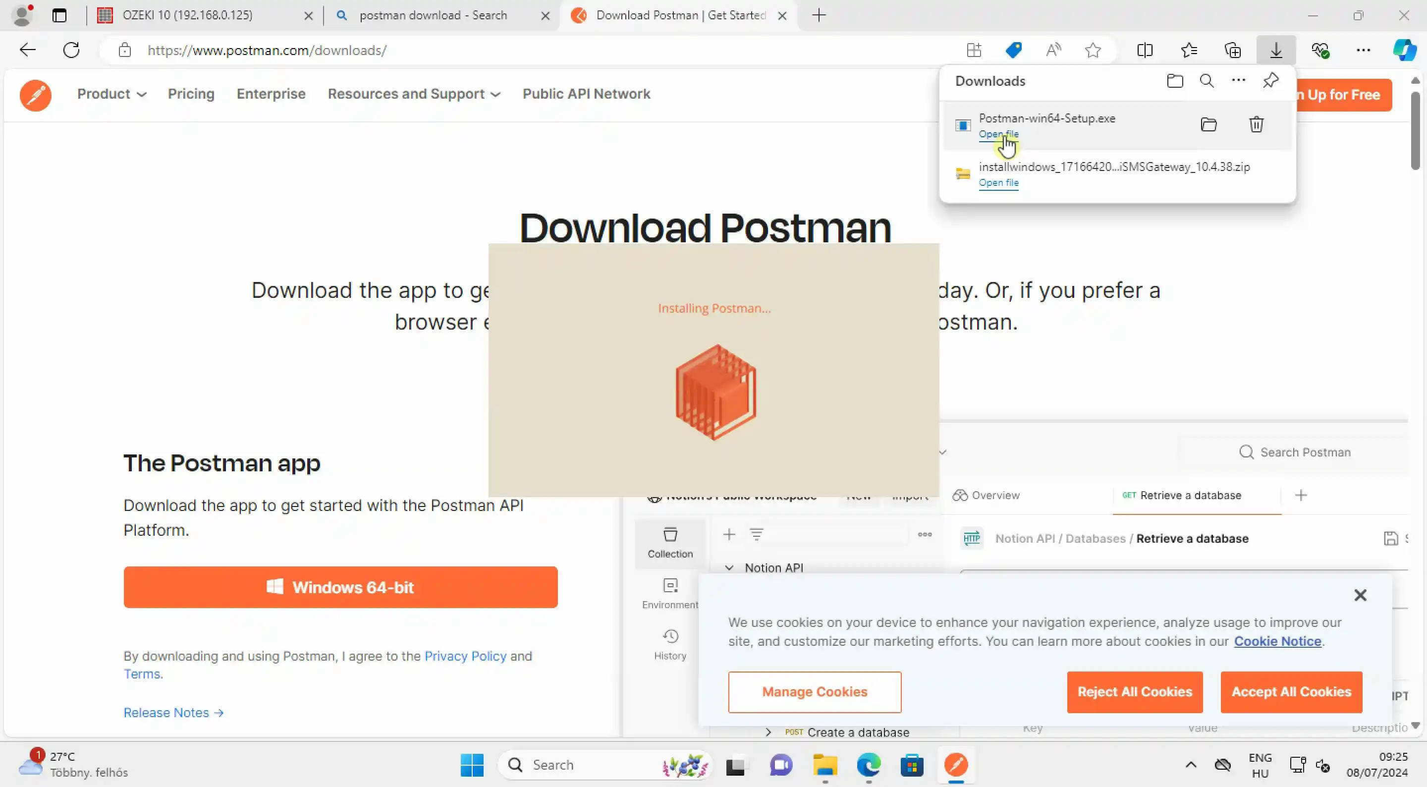 Installing Postman