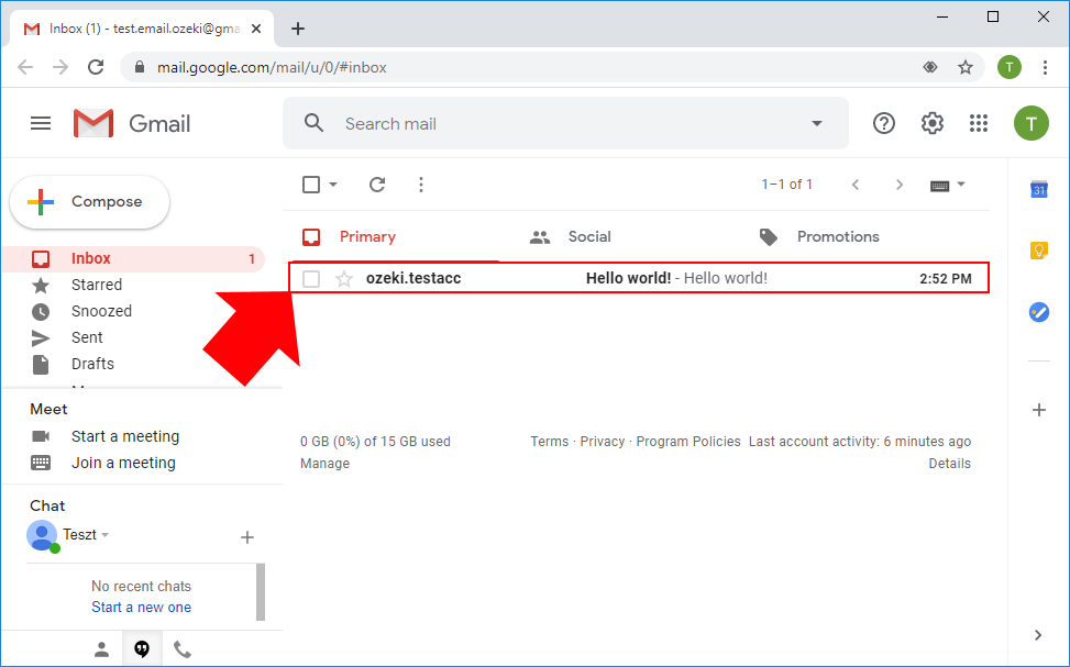 sms message received as e-mail