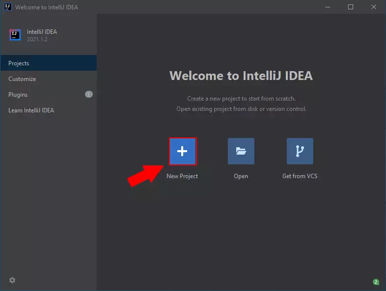 creating a project in intellij