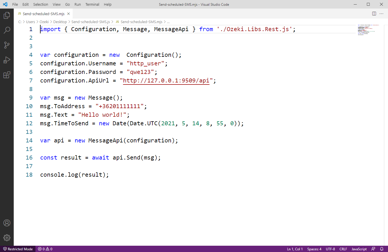 send sms node js send sms node js
