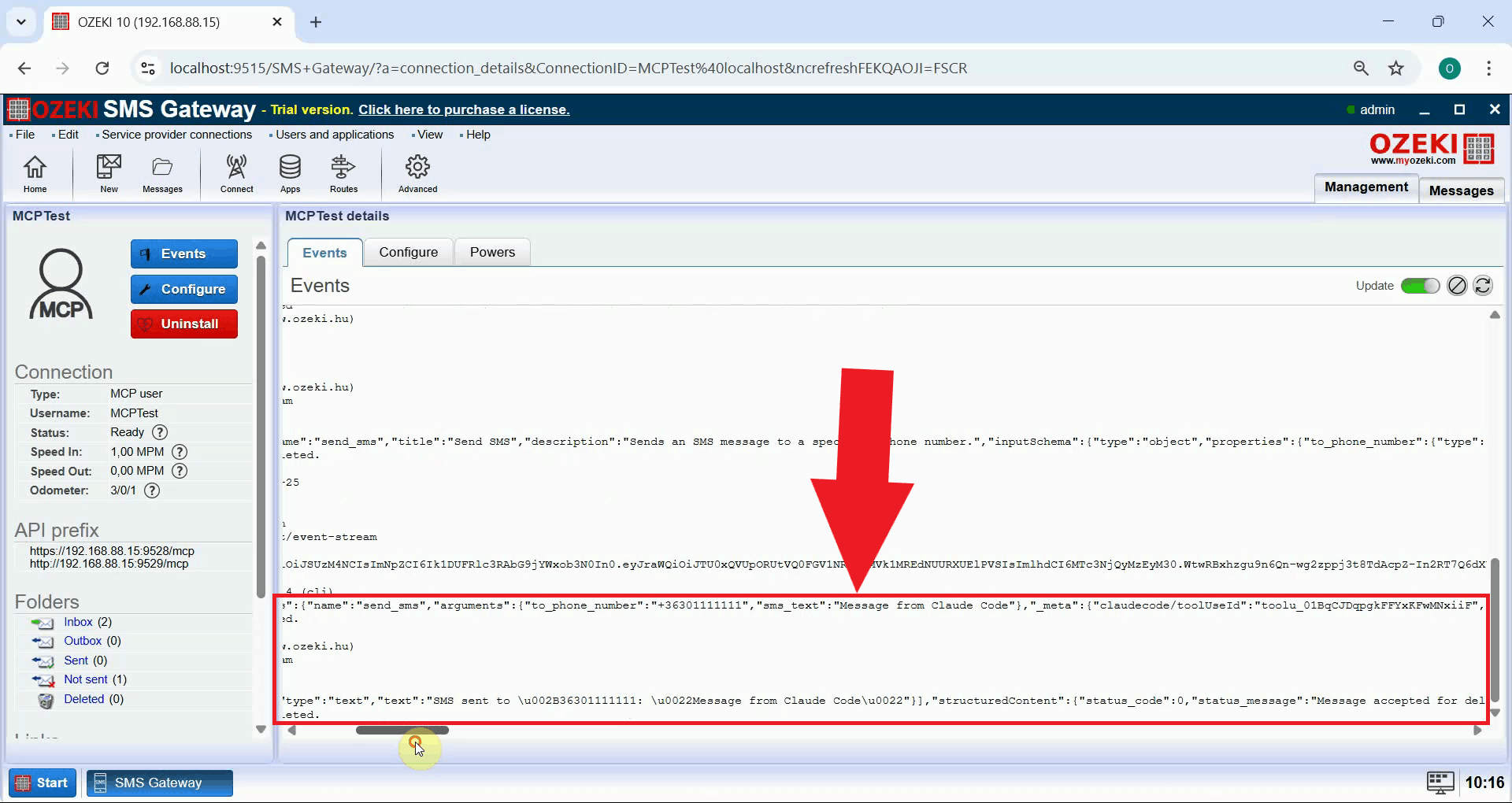 Check transaction in MCP user event logs