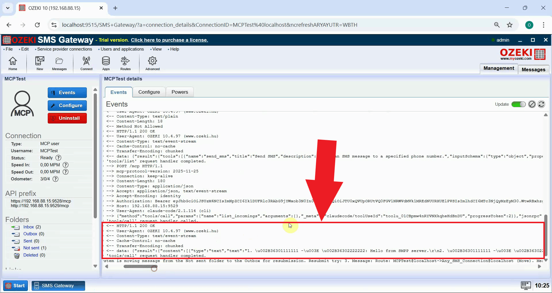 Check transaction in MCP user event logs