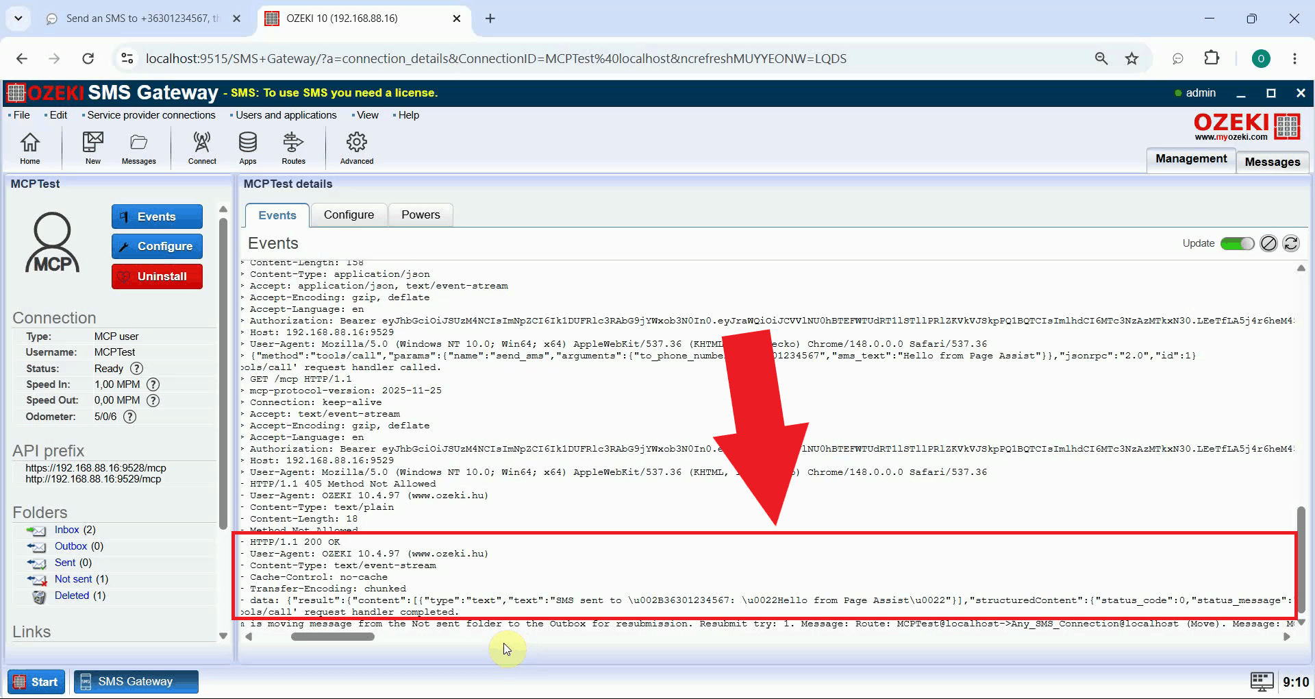 View transaction in event logs