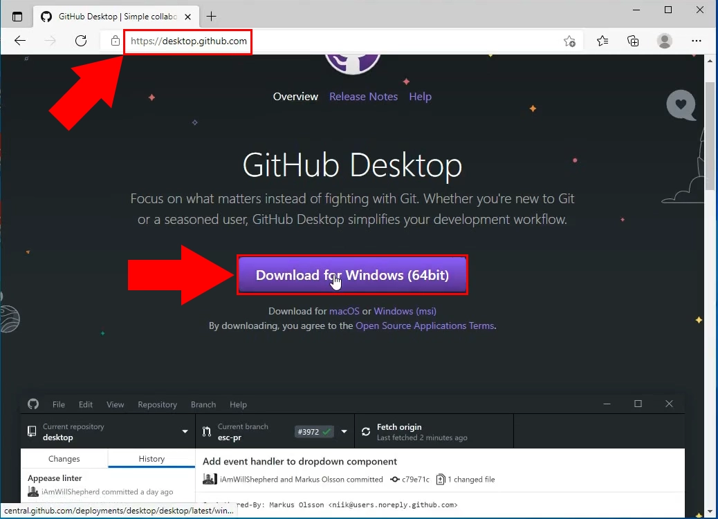 download github desktop installer